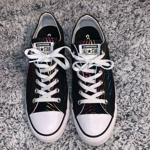Converse Low-Top Black & Rainbow Exploding Star